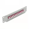 Patch panel in fibra ottica DeLOCK 10 pollici 12 porte LC Duplex viola 1U grigio