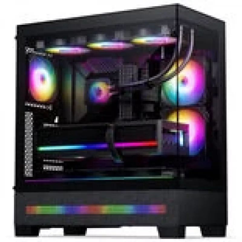 Case PC PHANTEKS XT View Matrix, midi-tower, E-ATX, vetro temperato, Matrix LED - nero (PH-XT523VM1_DBK01)