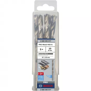 Set di punte Bosch HSS-G 5 pz. diametro 1 cm