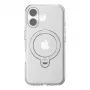Custodia Torras Ostand Spin per iPhone 16 Plus, guscio protettivo trasparente