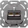 DIGITUS DN-9005-N - Presa, da incasso - RJ-45 X 2 - RAL 9010 - 2 porte (DN-9005-N)