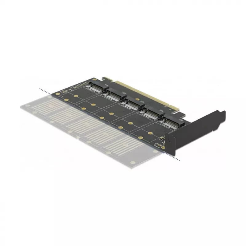 Scheda DeLOCK PCI Express x16 su 5 x M.2 Key B / SATA interne