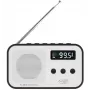 Adler AD 1907 radio digitale PLL, AM/FM, 40 stazioni memorizzabili, sveglia con snooze, USB-C, batteria ricaricabile integrata, jack da 3,5 mm, bianco/nero
