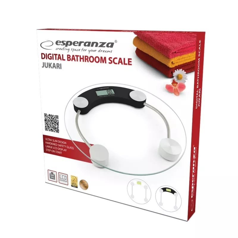 Esperanza EBS007K bilancia pesapersone elettronica rotonda nera