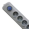 Protezione da sovratensione Qoltec 50166 grigio 6 prese AC 230V 3m