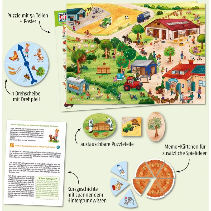 Kosmos 682651 puzzle per bambini 54 pezzi fattoria