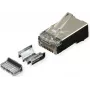ROLINE connettore maschio RJ45 Cat.6A schermato + inserto 10 pezzi (21.17.3099)