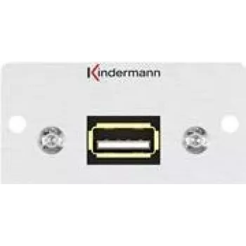 Kindermann Konnect 50 alu - Faceplate snap-in modulare - USB 2.0 Type-A