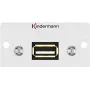 Kindermann Konnect 50 alu - Faceplate snap-in modulare - USB 2.0 Type-A