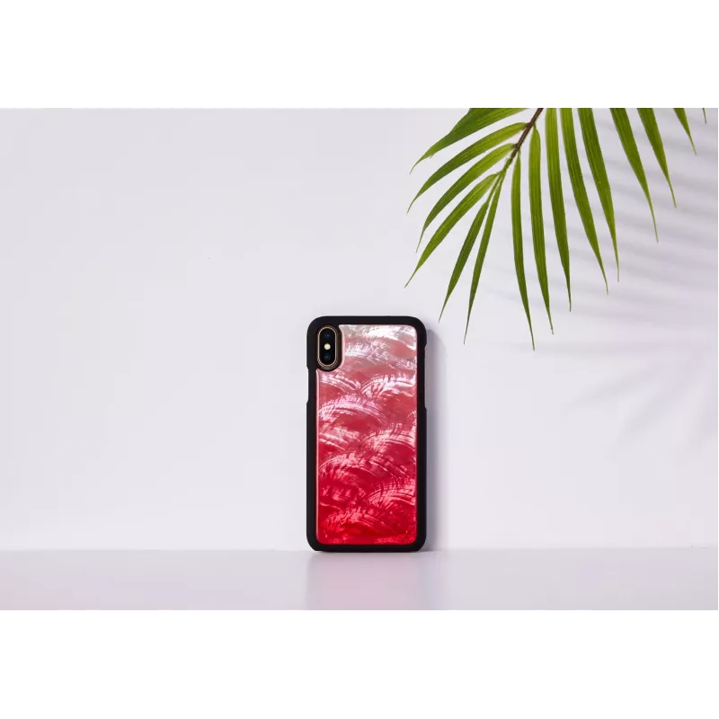 Custodia smartphone iKins per iPhone XS / XS S – pink lake e nero, custodia protettiva