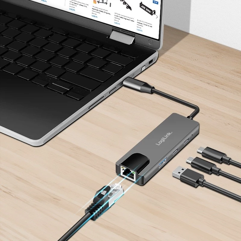Hub USB 3.2 Gen1, 3 porte con 2,5G Ethernet