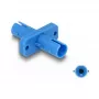 Giunto per fibra ottica DeLOCK ST simplex femmina su ST simplex femmina blu