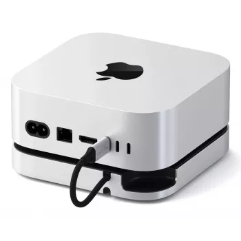 Dock/replicatore di porte per laptop Satechi ST-GNMMES — hub USB 3.2 Gen 2 Type-C con filo, USB-A & SD, argento