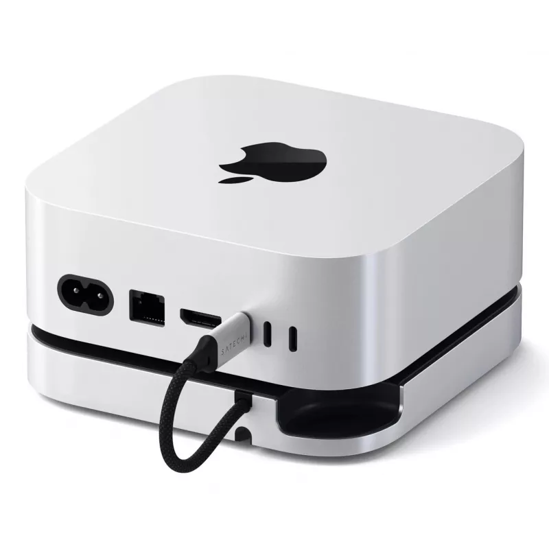 Dock/replicatore di porte per laptop Satechi ST-GNMMES — hub USB 3.2 Gen 2 Type-C con filo, USB-A & SD, argento