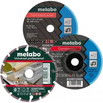 Set di dischi da taglio Metabo 626879000 — 3 pezzi, diametro 76 mm
