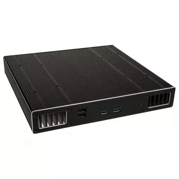 Akasa Plato TN - Ultra Small Form Factor (USFF) - PC - nero - alluminio - home office - Kensington