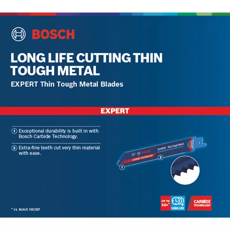 Bosch Expert 2 608 900 362 lama per seghetto alternativo/seghetto a sciabola/seghetto reciproco Carbide 10 pezzi