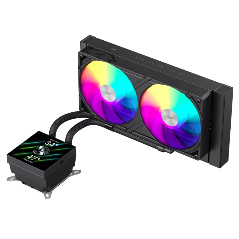 Dissipatore a liquido per CPU Gamemax | GLACIER 240 LCD BK | Intel, AMD