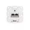 Presa di rete Digitus DN-9007-1 CAT 6A Classe EA, 2x RJ45, schermata, da incasso, bianca
