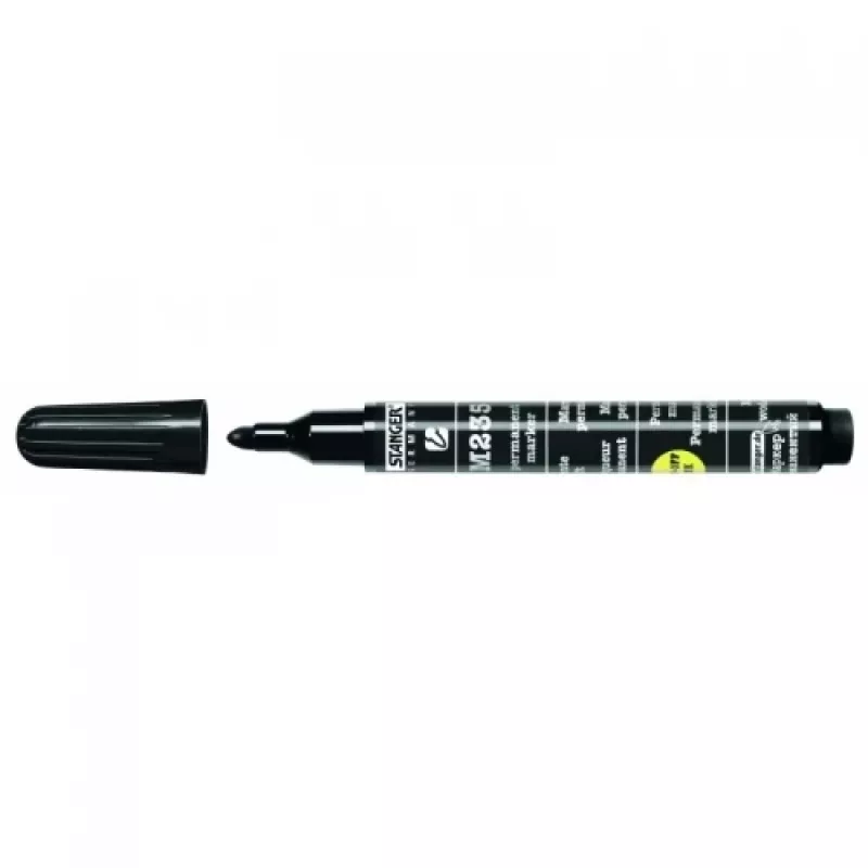 Pennarello indelebile STANGER 235, 1-3 mm, punta a proiettile, nero 1213-500 1 pz.
