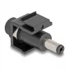 Modulo Keystone DeLOCK DC 5,5 x 2,5 mm connettore femmina su DC 5,5 x 2,1 mm connettore maschio nero