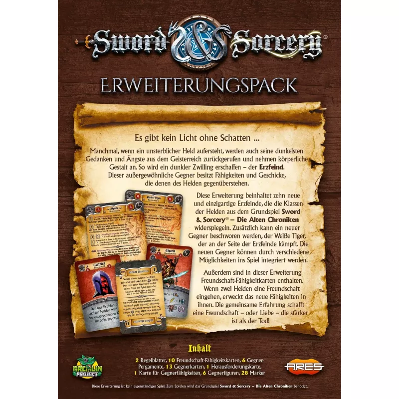 Sword & Sorcery: The Ancient Chronicles – Nemici giurati, espansione gioco da tavolo