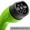 Caricabatterie mobile EV Qoltec regolabile 2in1 Type2 | 7kW | 230V | CEE 3 PIN | Wi-Fi | LCD | portatile | wallbox | 5m