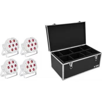 Faretto LED da terra EUROLITE SLS-7 HCL bianco 4x – faretti bianchi da palco/regolabili, 4 LED