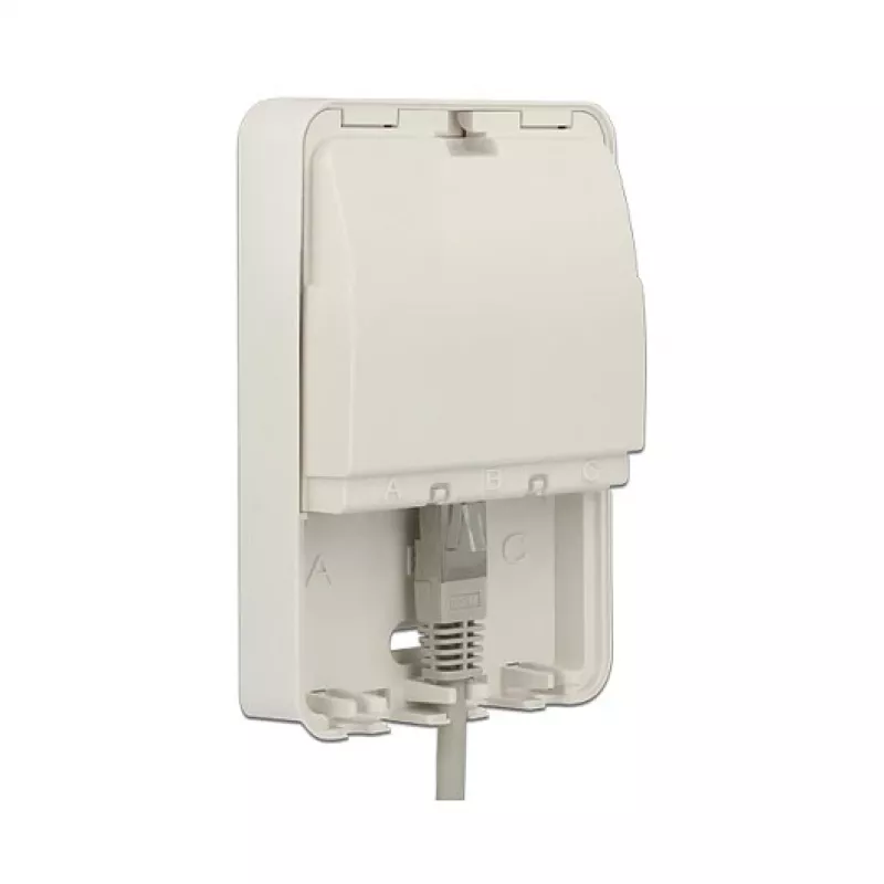 Delock 86262 Scatola Keystone da superficie, 3 porte, bianca (RAL 9010)