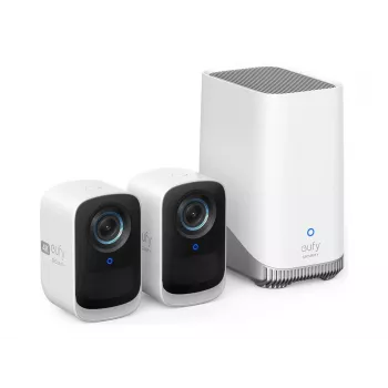 Eufy Security S300 EufyCam 3C set 2 telecamere telecamera di sorveglianza esterna wireless, telecamera 4K, memoria locale espandibile fino a 16 TB, AI con riconoscimento facciale