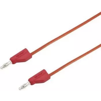 VOLTCRAFT Cavo di prova [connettore maschio 4 mm - connettore maschio 4 mm] 5 m rosso MSB-300 (MSB-300-5-Rot)