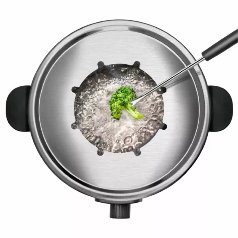 Set fonduta Taurus FF2 2 L per 8 persone, corpo in acciaio inox, 1000 W, 230 V, nero/argento