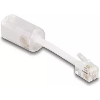Adattatore di genere per cavi DeLOCK 88170 RJ10 0,03 m trasparente bianco