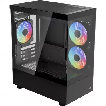Case per computer Micro/Mini-ITX AEROCOOL Geh Viewport Mini-G-BK-v4 ARGB nero