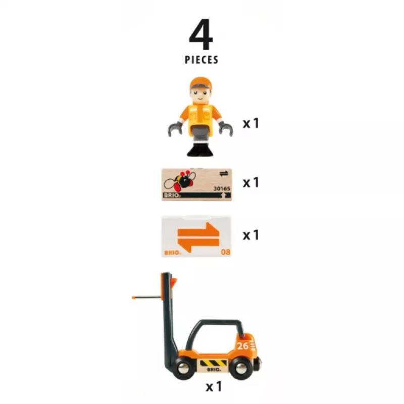 Set veicolo giocattolo e accessori binario Ravensburger BRIO 33573 — 4 pezzi, multicolore, età consigliata da 0,3 anni