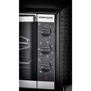 Forno elettrico Rommelsbacher BG 1550 nero, 30 L, 80–230 °C, 7 modalità, girarrosto, timer 120 minuti