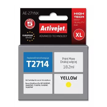 Cartuccia d'inchiostro compatibile ActiveJet AE-27YNX (giallo, High XL, 18,2 ml) per stampanti Epson