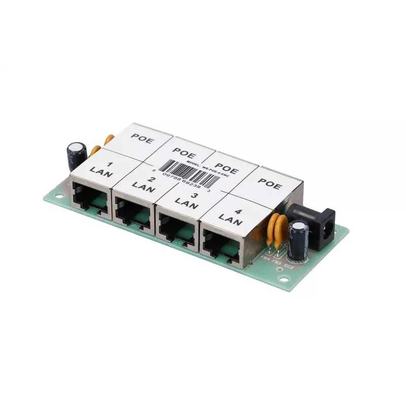 Iniettore PoE Extralink 4 porte 4x 100 Mb/s RJ45, Fast Ethernet, 48 V, senza case