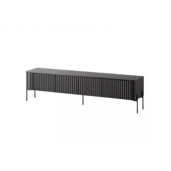 Mobile TV cama meble VERA 190x40x50 cm – piano e struttura nero opaco