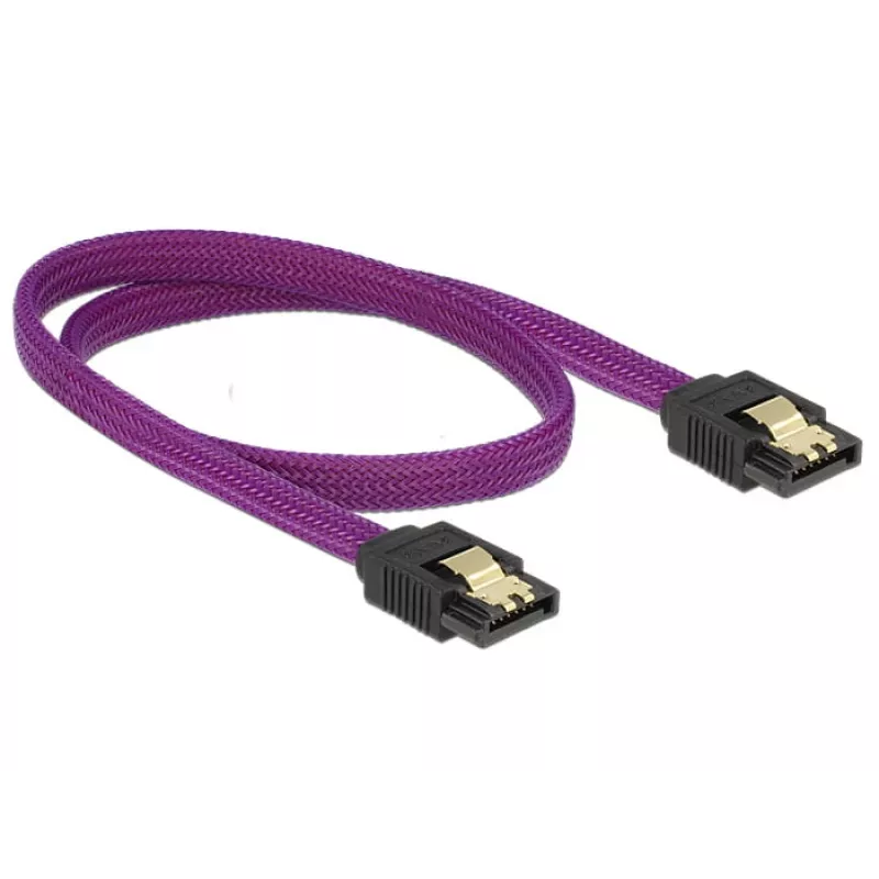 Cavo SATA DeLOCK 83691 0,5 m SATA 7 pin viola