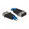 Giunto ibrido per fibra ottica DeLOCK LC duplex maschio su SC duplex femmina blu
