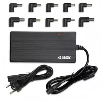 Alimentatore IBOX IUZ90WA 90 W, ingresso 100–240 V, uscita 4,5 A, tensione regolabile, per interni, nero