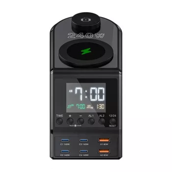 Sveglia BlitzWolf BW-FW10 con 2×USB-A e 4 porte USB-C