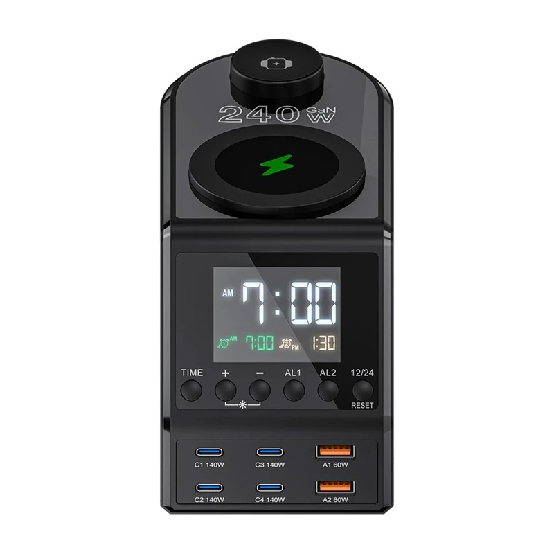 Sveglia BlitzWolf BW-FW10 con 2×USB-A e 4 porte USB-C