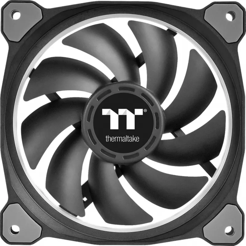 Ventola per radiatore Thermaltake Riing Plus 14 LED RGB TT Premium Edition CL-F056-PL14SW-A, 140 mm, confezione da 3 con controller, nero