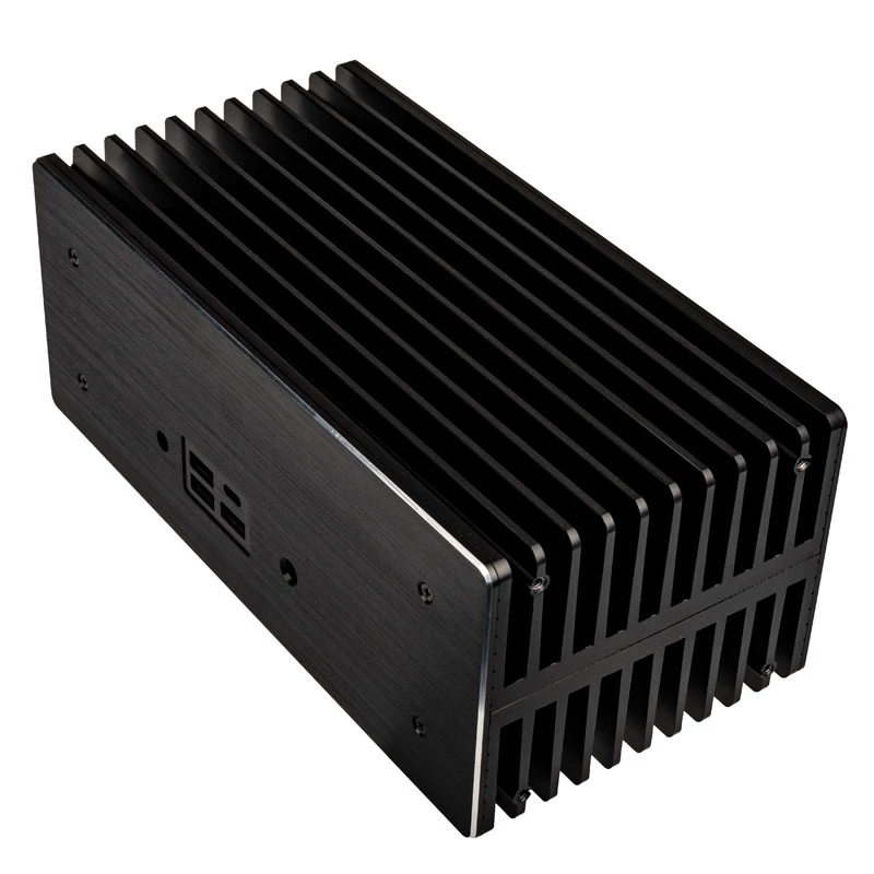 Akasa Turing ABX UCFF Case senza ventola per Mini PC AMD (Gigabyte BRIX 4000U), alluminio, nero
