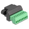 Delock adattatore da presa RJ45 a morsettiera, 8 pin, 2 pezzi, nero/verde (66589)