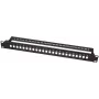 Pannello in fibra ottica 19 inch per 24x connettori femmina LC duplex/SC simplex – nero