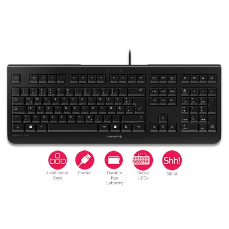 CHERRY KC 1000 tastiera Home USB layout svizzero nero