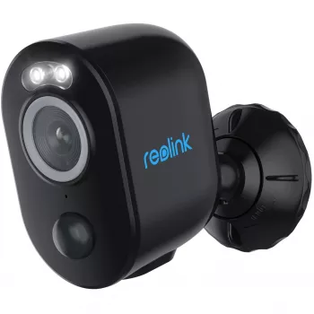 Reolink Argus Series B330 Telecamera di sorveglianza Wi-Fi nera 5MP (2880x1616), a batteria, protezione meteorologica IP65, visione notturna a colori, rilevamento intelligente